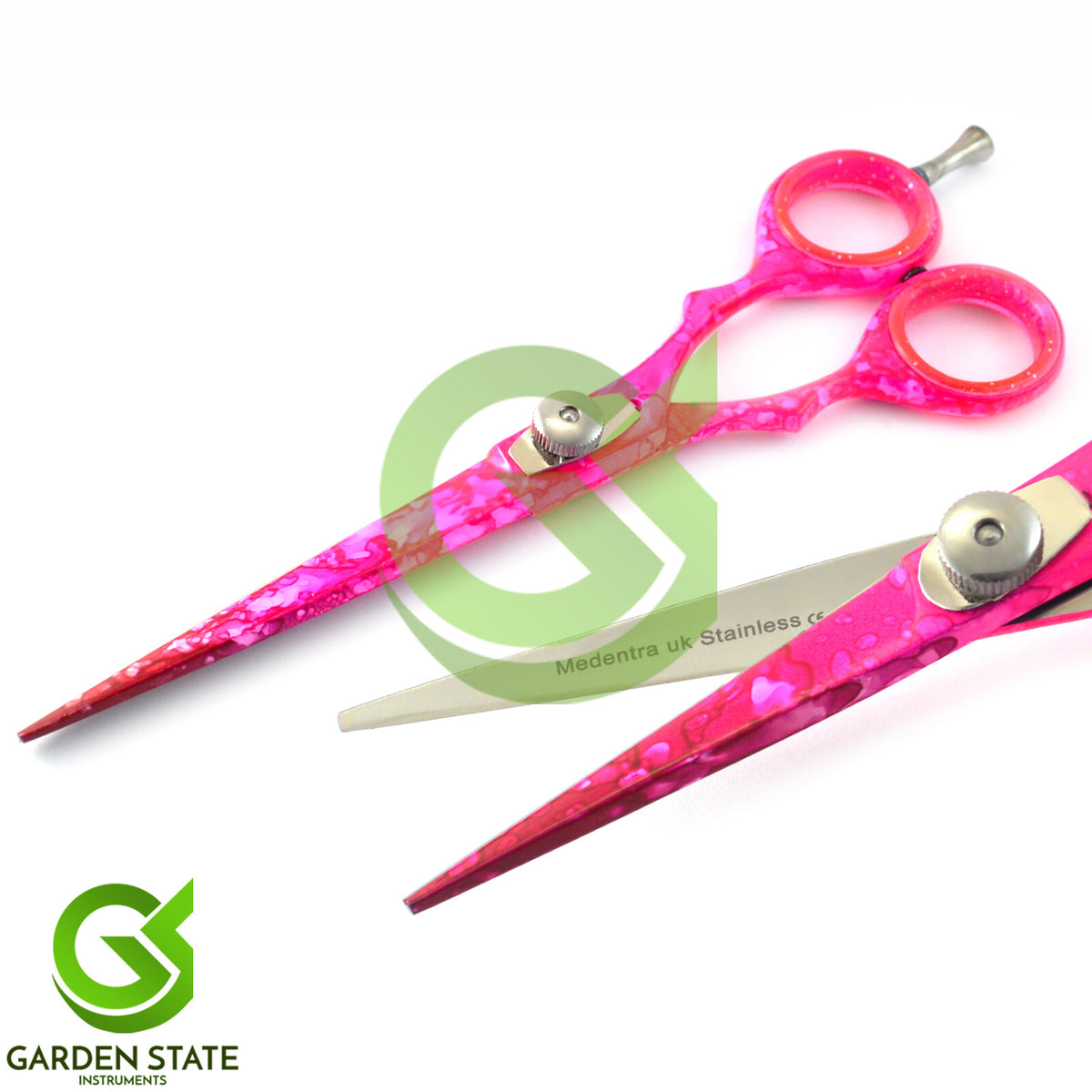 Pink Hair Fringing Scissors - Professional Hairdresser Hair Cutting Shears