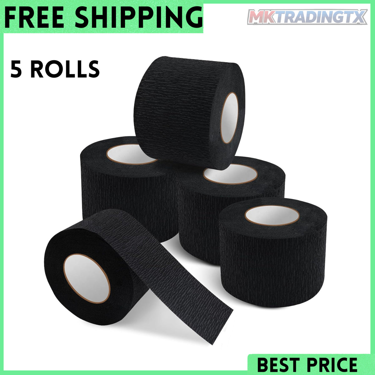 Disposable Barber Paper Neck Strips - 5 Rolls for Hair Salons & Grooming