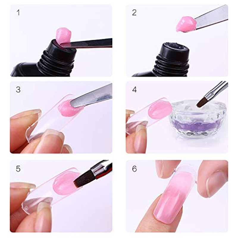 240PCS Nail Forms for Poly Gel UV Gel - 12 Size Full Cover Nail Mold Set