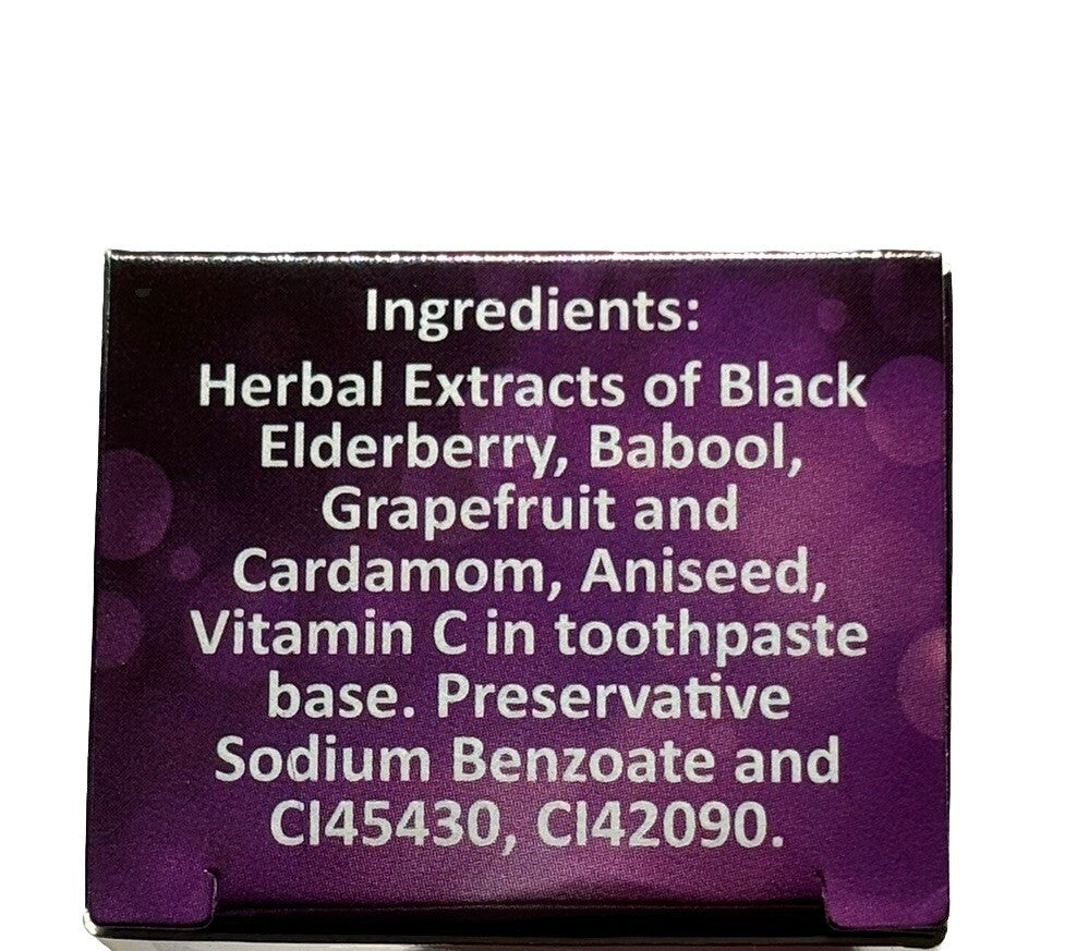 Black Elderberry Toothpaste 6 Pack - Fluoride-Free Herbal Oral Care