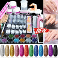 Acrylic Nail Kit with Glitter & Tools for Manicure Art - Tips, Powder, Brush Set