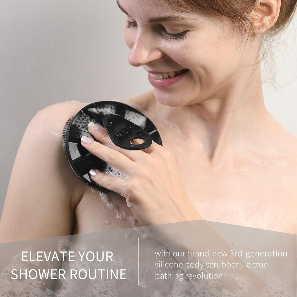Silicone Body Scrubber for Gentle Exfoliation & Hygiene - Non-Porous, Reusable