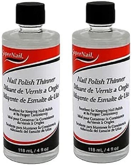 Nail Polish Thinner 118ml - Keeps Polish Bright & Consistent, 2 Pack