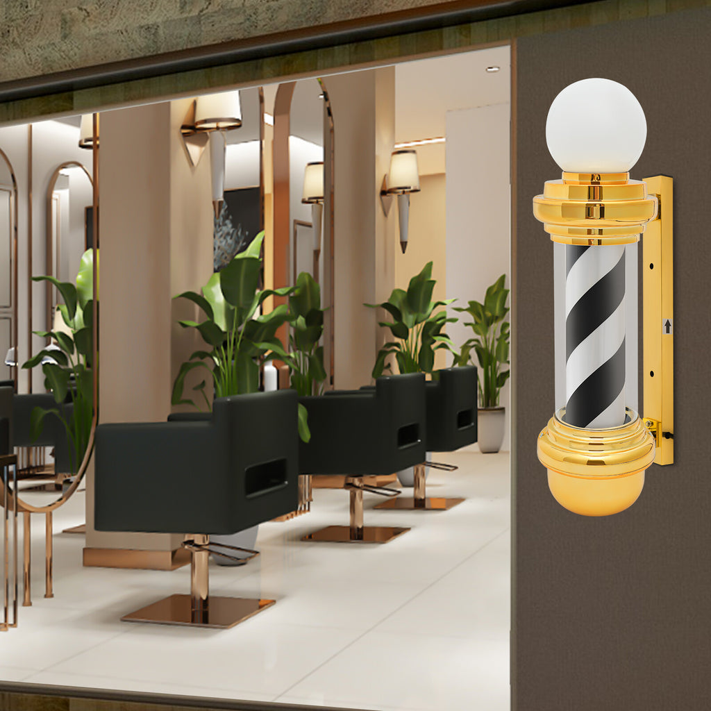 LED Barber Pole Light Waterproof Wall Mount Sign for Hair Salon