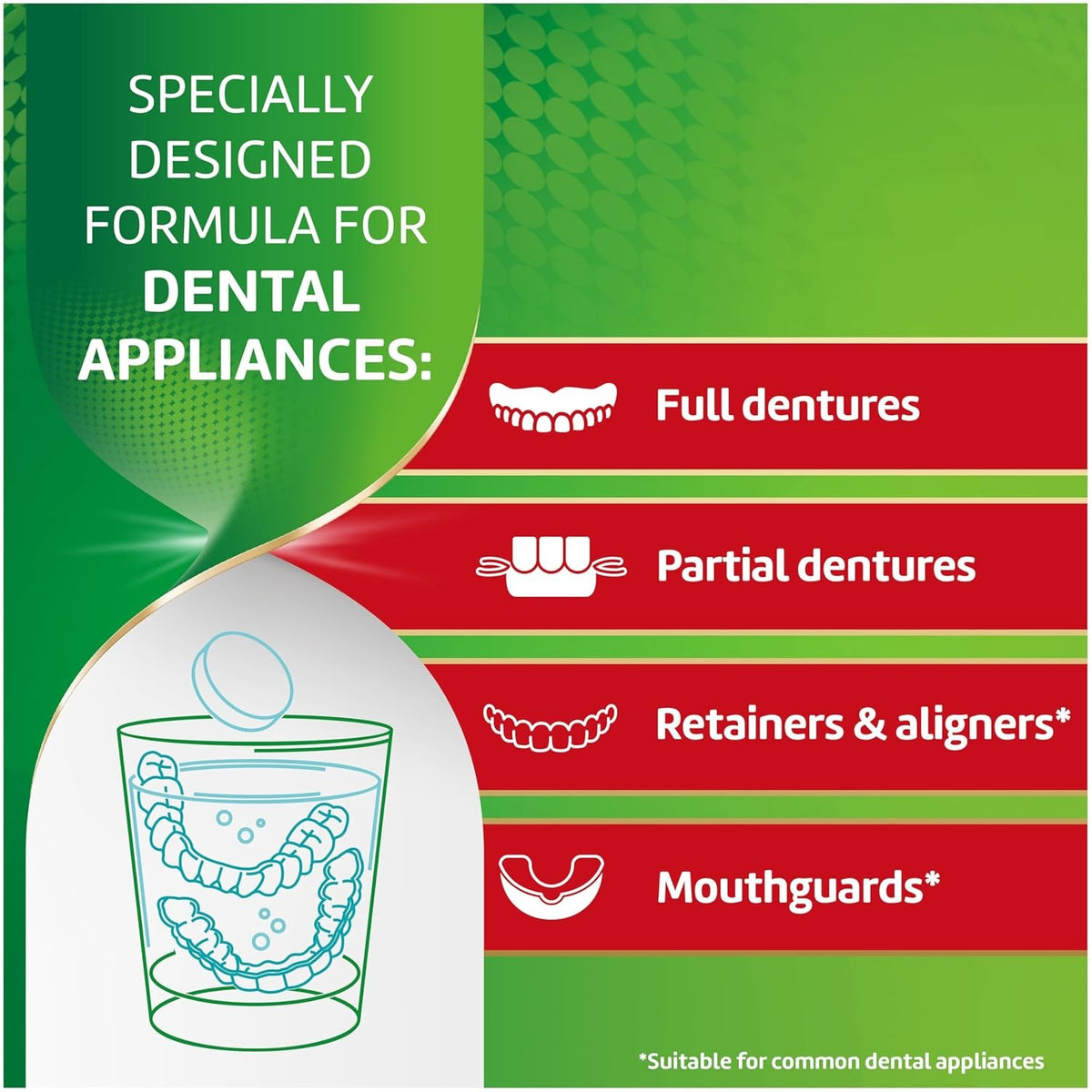 Denture & Retainer Cleaning Tablets - 90 Count Antibacterial Freshener