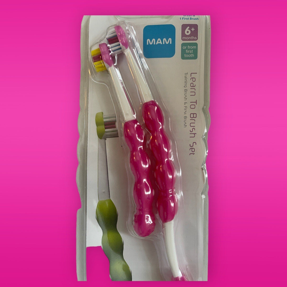 Baby Toothbrush Set Pink Learn to Brush Infant Dental Care Kit