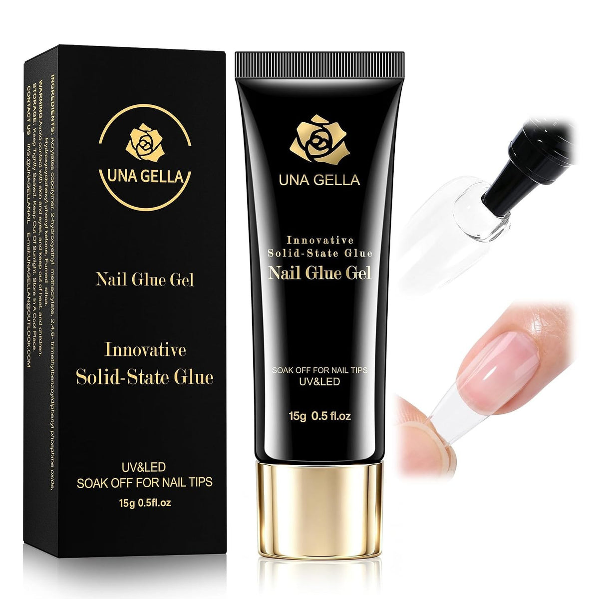 Nail Tip Glue - Long-Lasting Rapid Cure Nail Adhesive 15g
