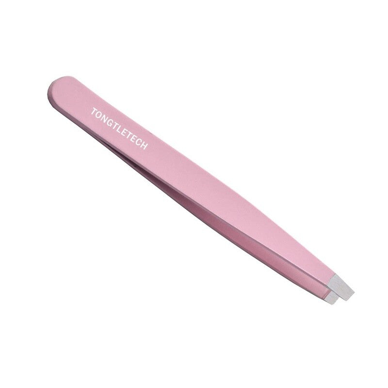 Stainless Steel Precision Slant Tweezers for Eyebrows & Facial Hair - Unisex
