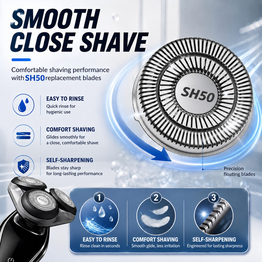 6-Pack SH50 Replacement Shaver Heads for Philips Norelco Series 5000