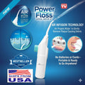 Cordless Dental Water Flosser Air Power Tooth Cleaner for Oral Hygiene