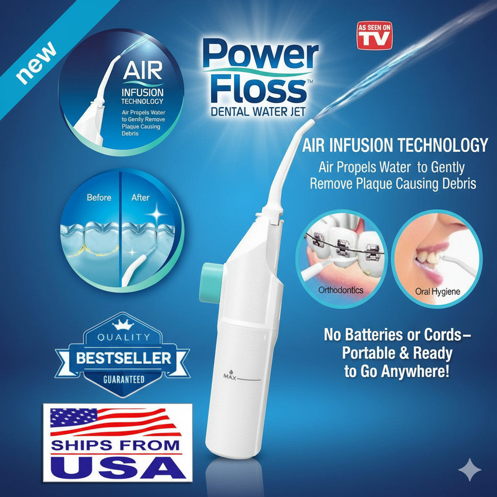 Cordless Dental Water Flosser Air Power Tooth Cleaner for Oral Hygiene