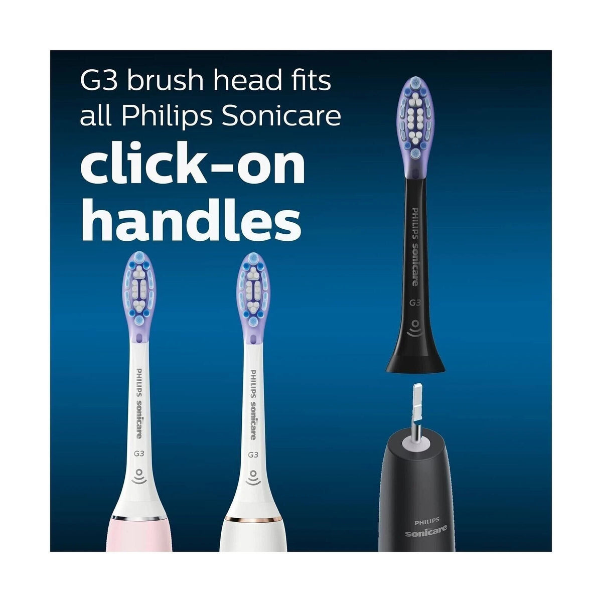 Black G3 Premium Gum Care Toothbrush Replacement Heads for Sonicare
