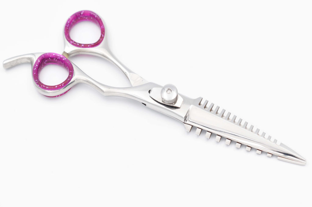 6 Inch Hair Cutting & Thinning Shears with Fish Bone Handle - Professional Barber Scissors