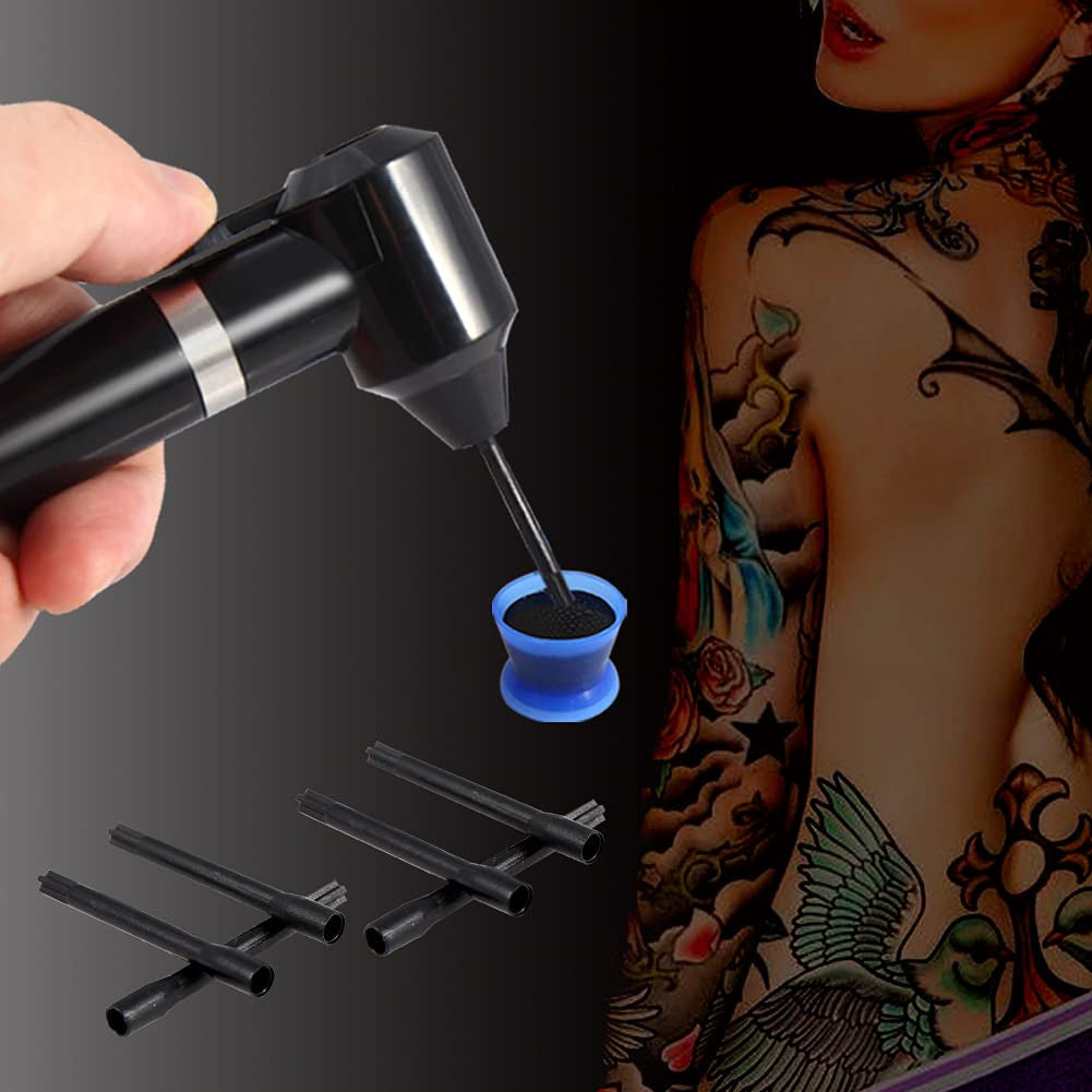 Tattoo Ink Mixer with 100 Mixing Sticks – Eyebrow Color Agitator Machine