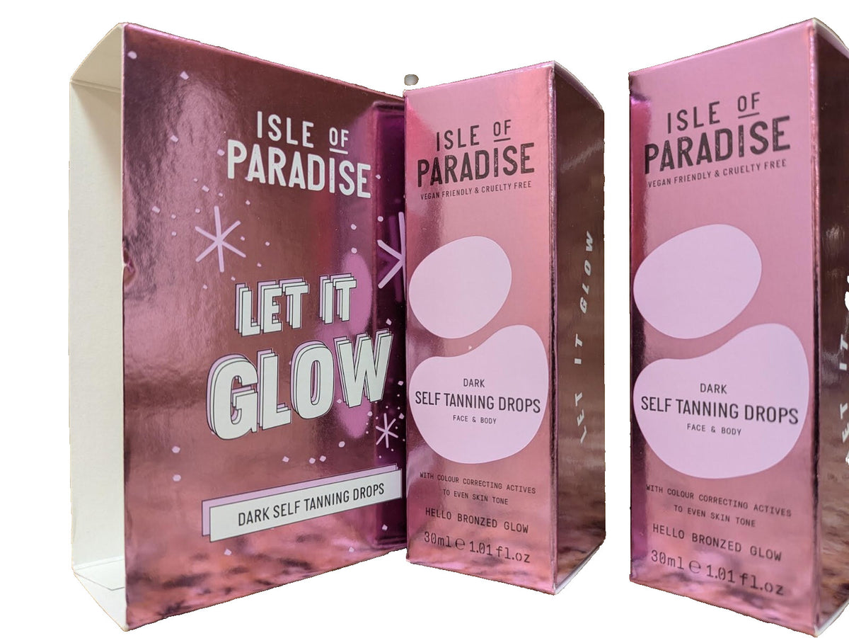 Self-Tanning Drops Dark Set of 2 - Natural, Hydrating, Travel Size
