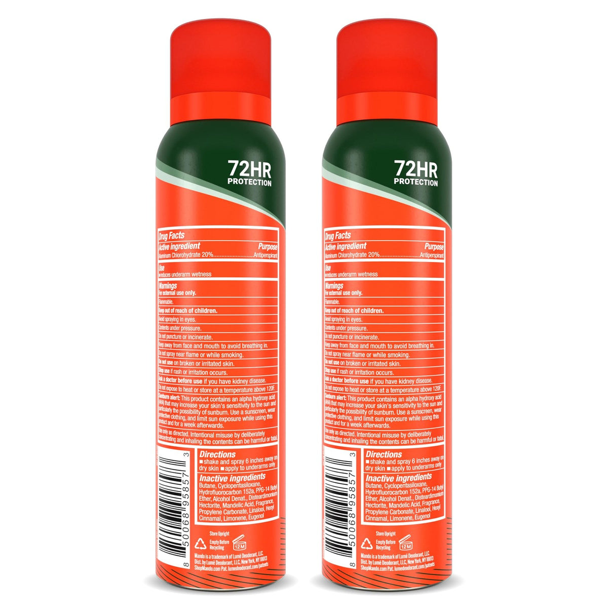 Men's Antiperspirant Deodorant Spray - 72 Hour Odor & Sweat Control - Clover Woods 2 Pack