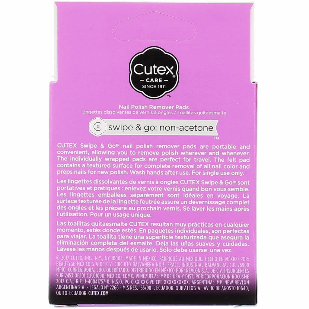 2 Pack Non-Acetone Nail Polish Remover Pads - Easy & Gentle