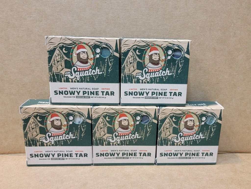 DR. Squatch Snowy Pine Tar Limitd Balsam Fir Zero Grit Soap 5oz - Lot of 5