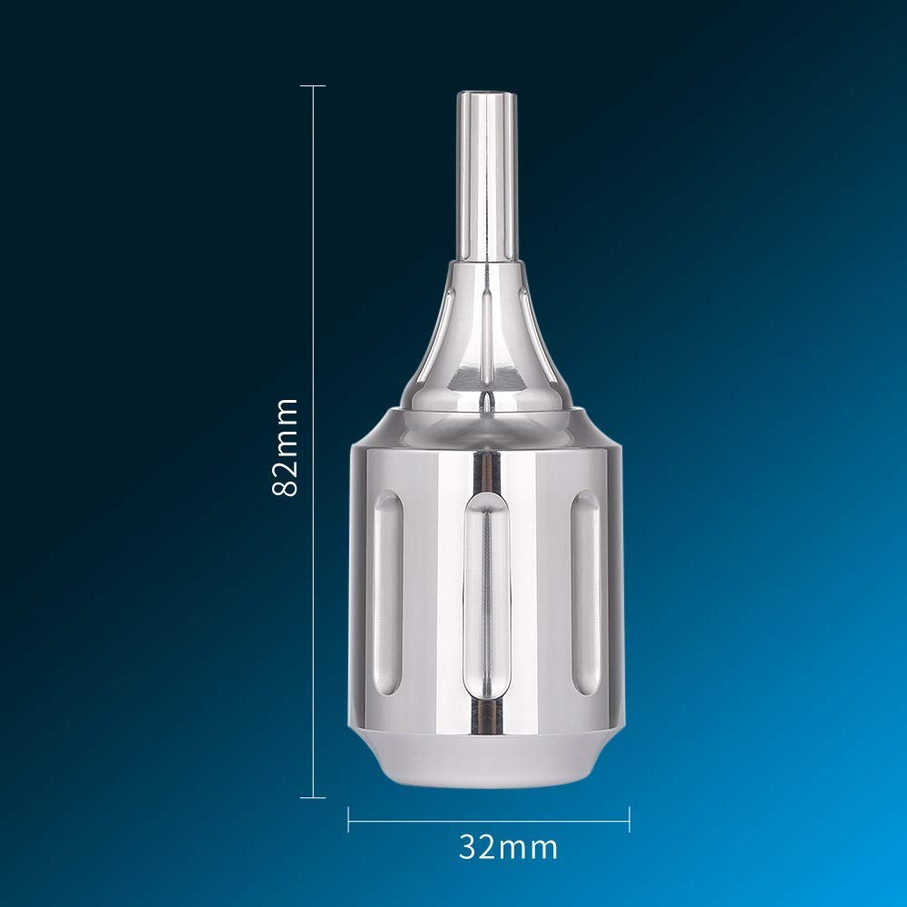 Heavy CNC 316L Stainless Steel Cartridge Tattoo Grips, 32mm Adjustable