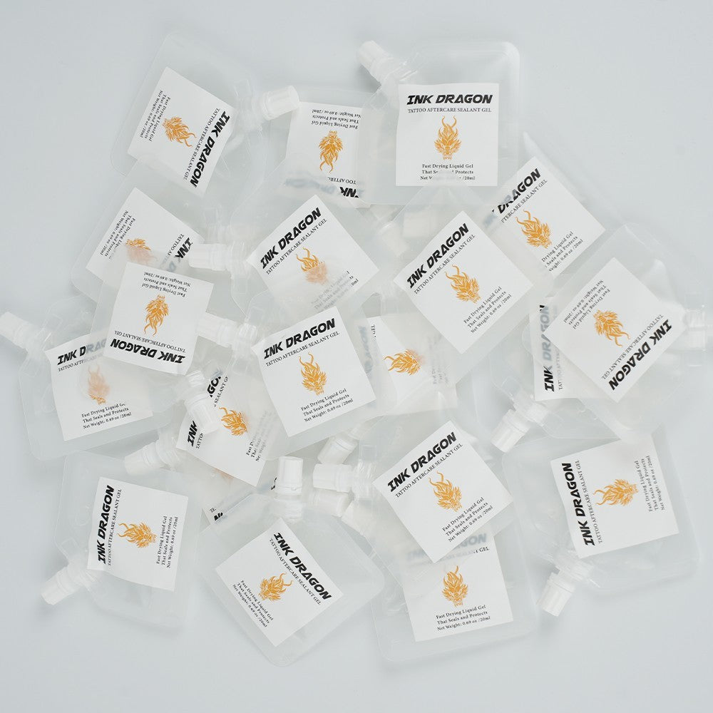 Tattoo Aftercare Gel Sealant for Wounds • 20ml x 20 Bags (Unbranded)