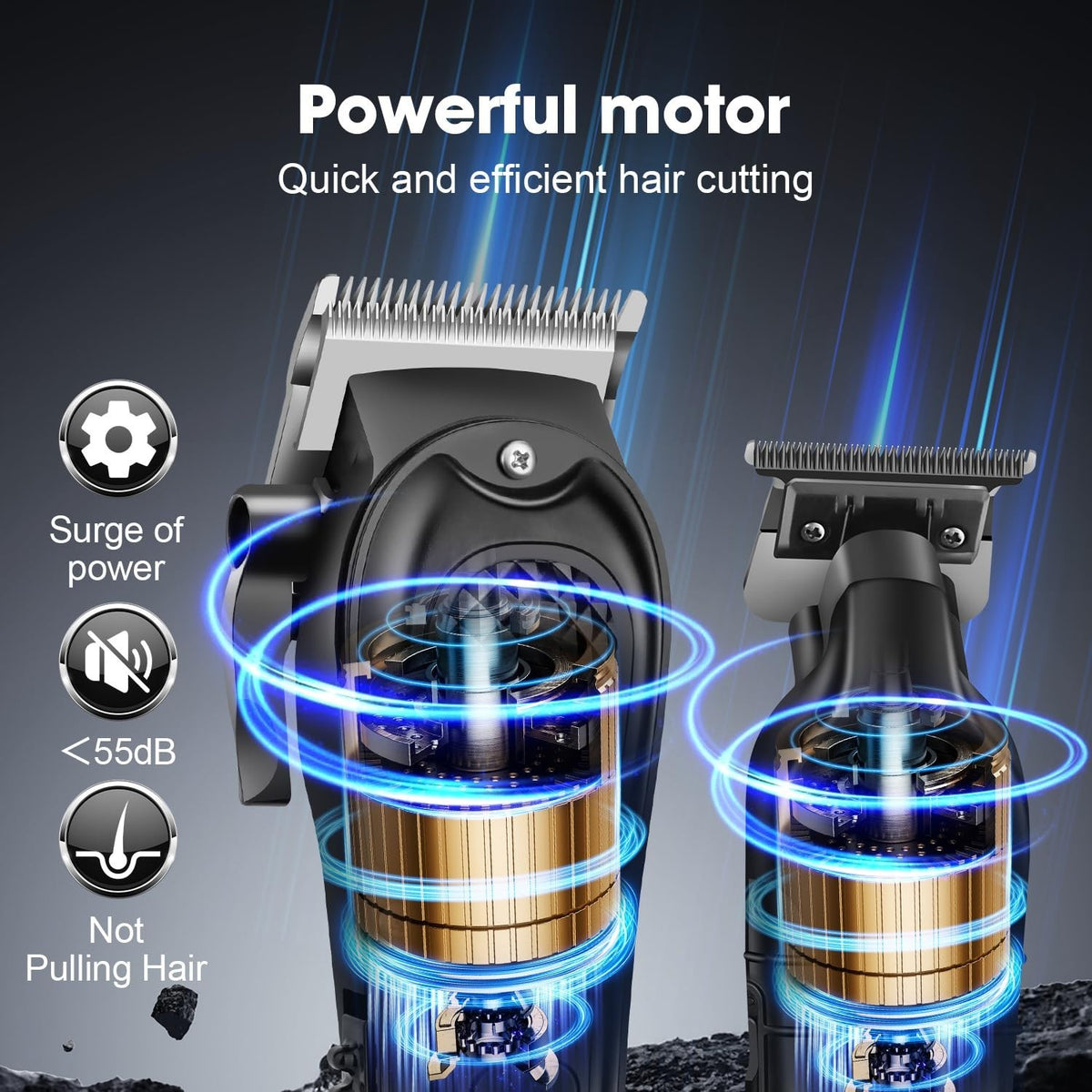 Cordless Rechargeable Hair Clippers Set for Men - Professional Barber Grooming Kit
