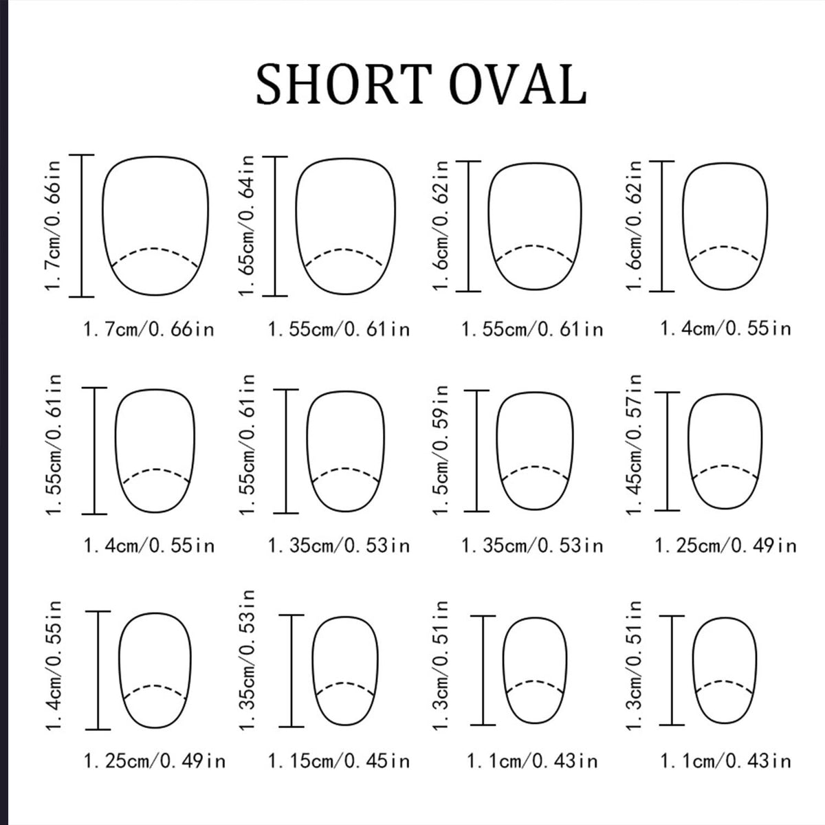 Halloween Short Oval Press On Nails with Ghost and Cat Designs - Reusable Fake Nails