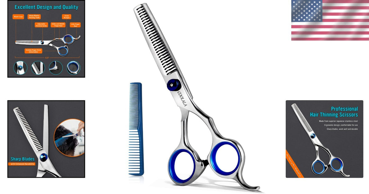 Left-Handed Hair Thinning Scissors 6.5 Inch Professional Hair Shears