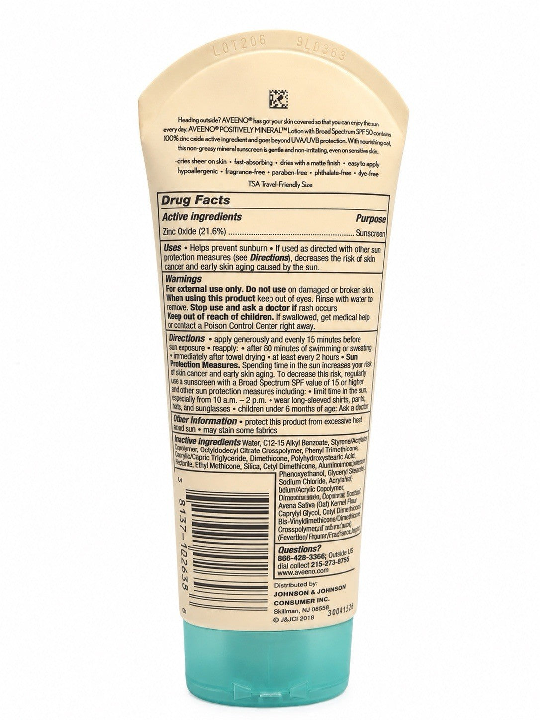 Mineral Sunscreen Lotion SPF 50 for Sensitive Skin - 3 oz, Discontinued