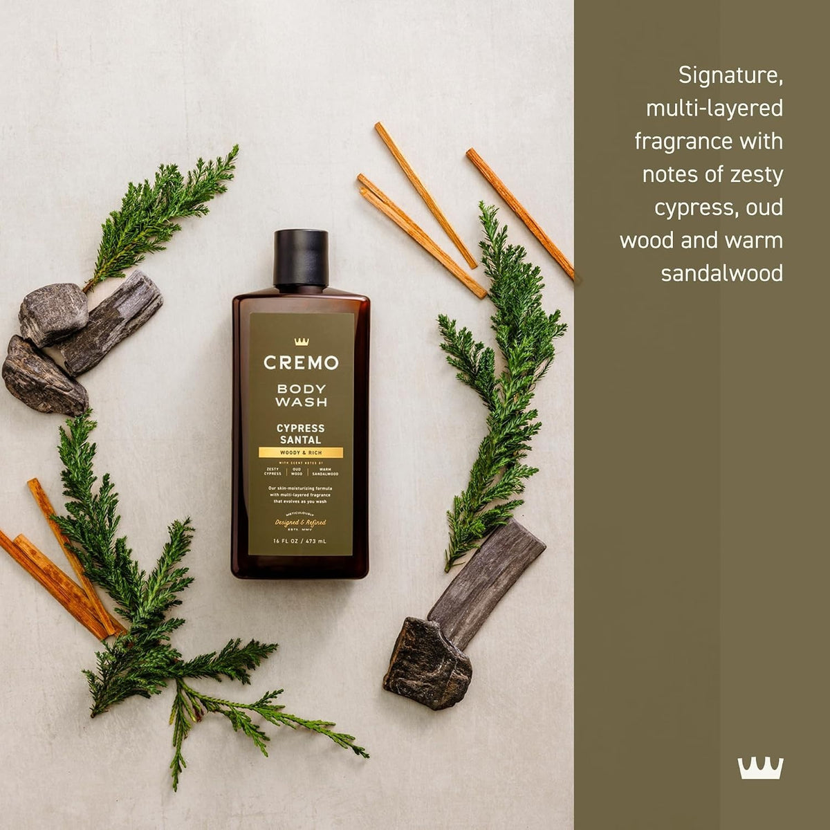 Men's Body Wash with Cypress Santal Fragrance - 16 Fl Oz