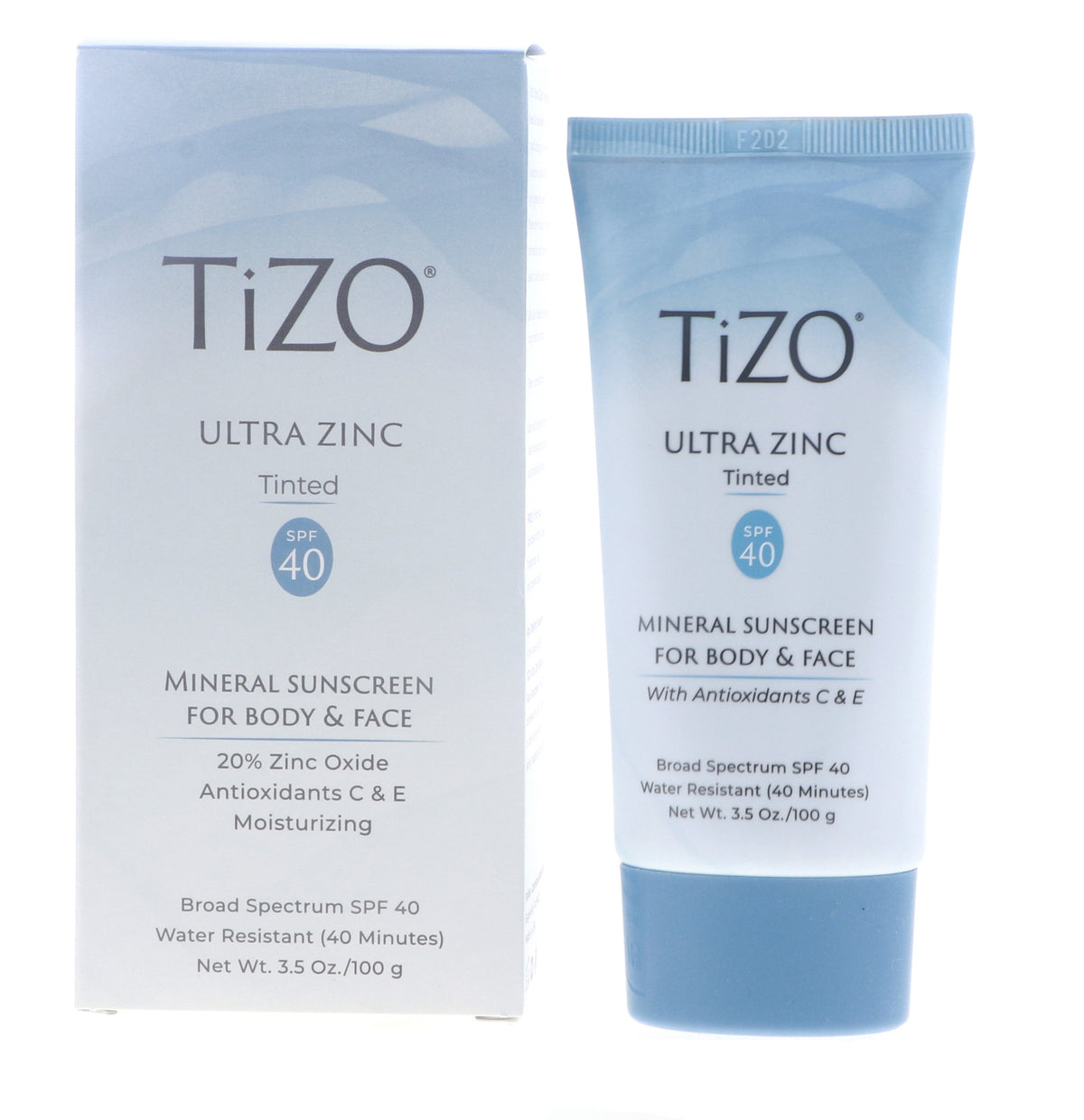 Tinted Mineral Sunscreen SPF40 for Face & Body - Zinc Oxide Moisturizer, 3.5 oz