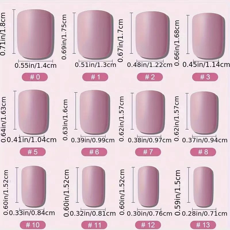 48Pcs Red Gold Glitter Gradient Coffin Press-On Nails - False Nails Set