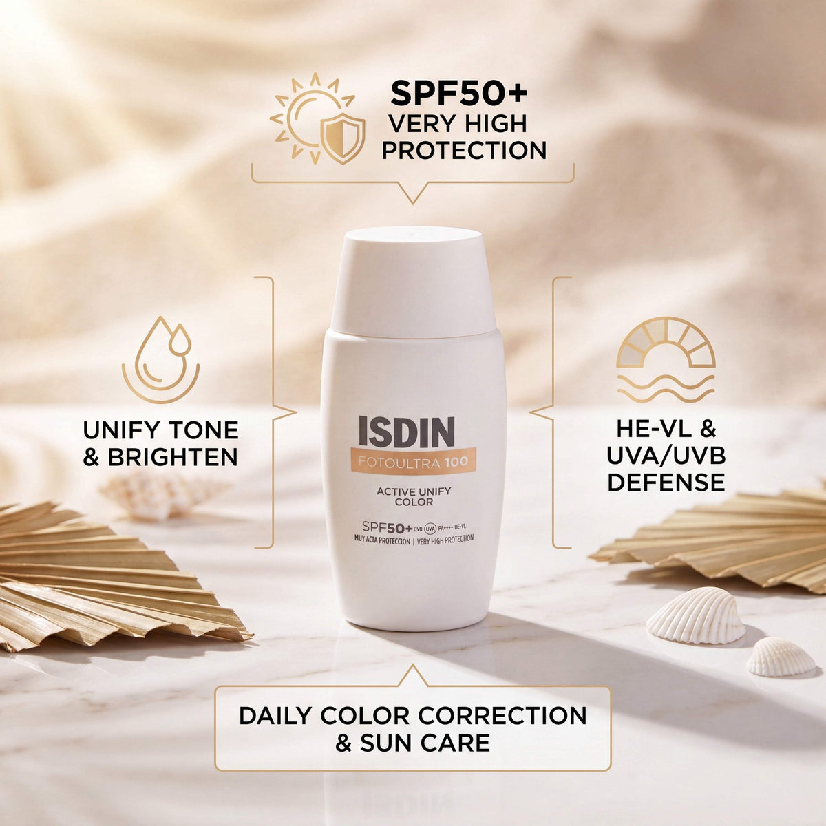 SPF50+ Tinted Facial Sunscreen - Lightweight, Daily UV Protection, 50ml