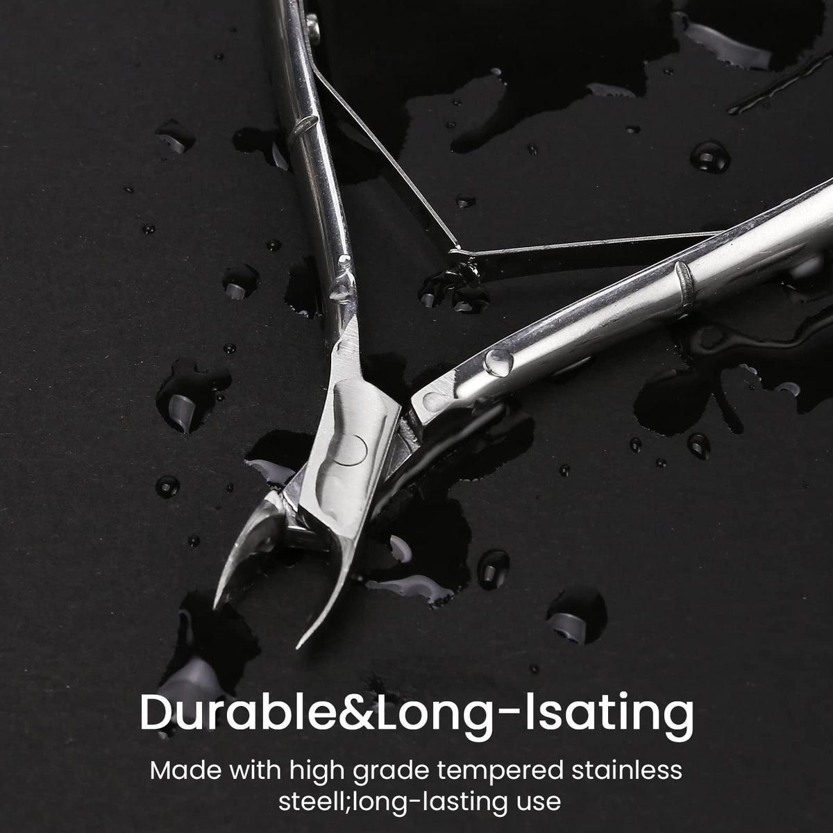 Professional Stainless Steel Cuticle Nippers with Ergonomic Handle