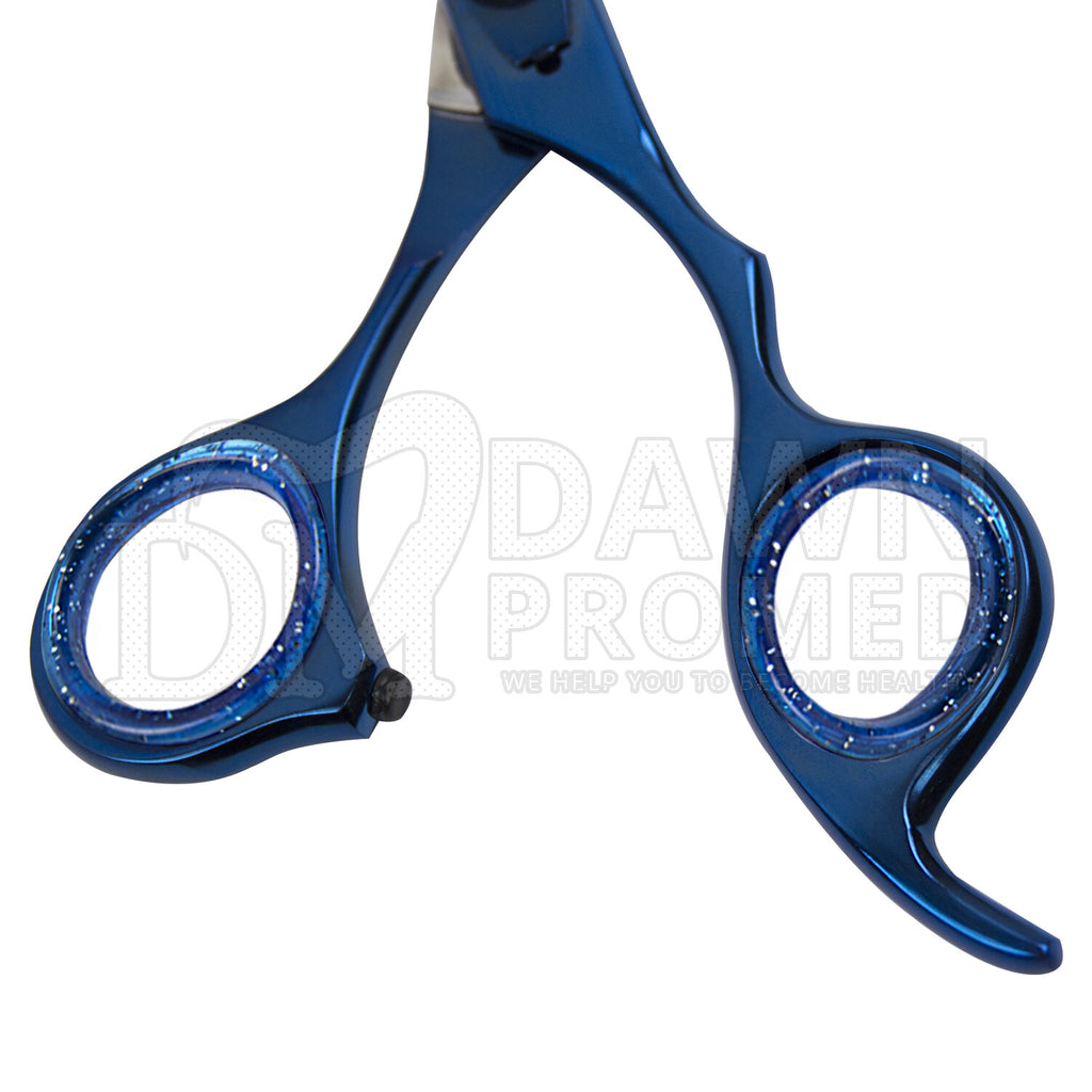 Professional Hair Cutting Scissors 6.5 inch Salon Shears Blue Plasma Coated