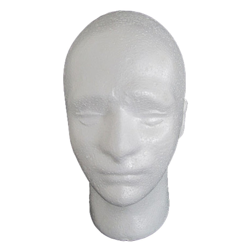 Lightweight Male Foam Mannequin Head for Wig Display & Crafting