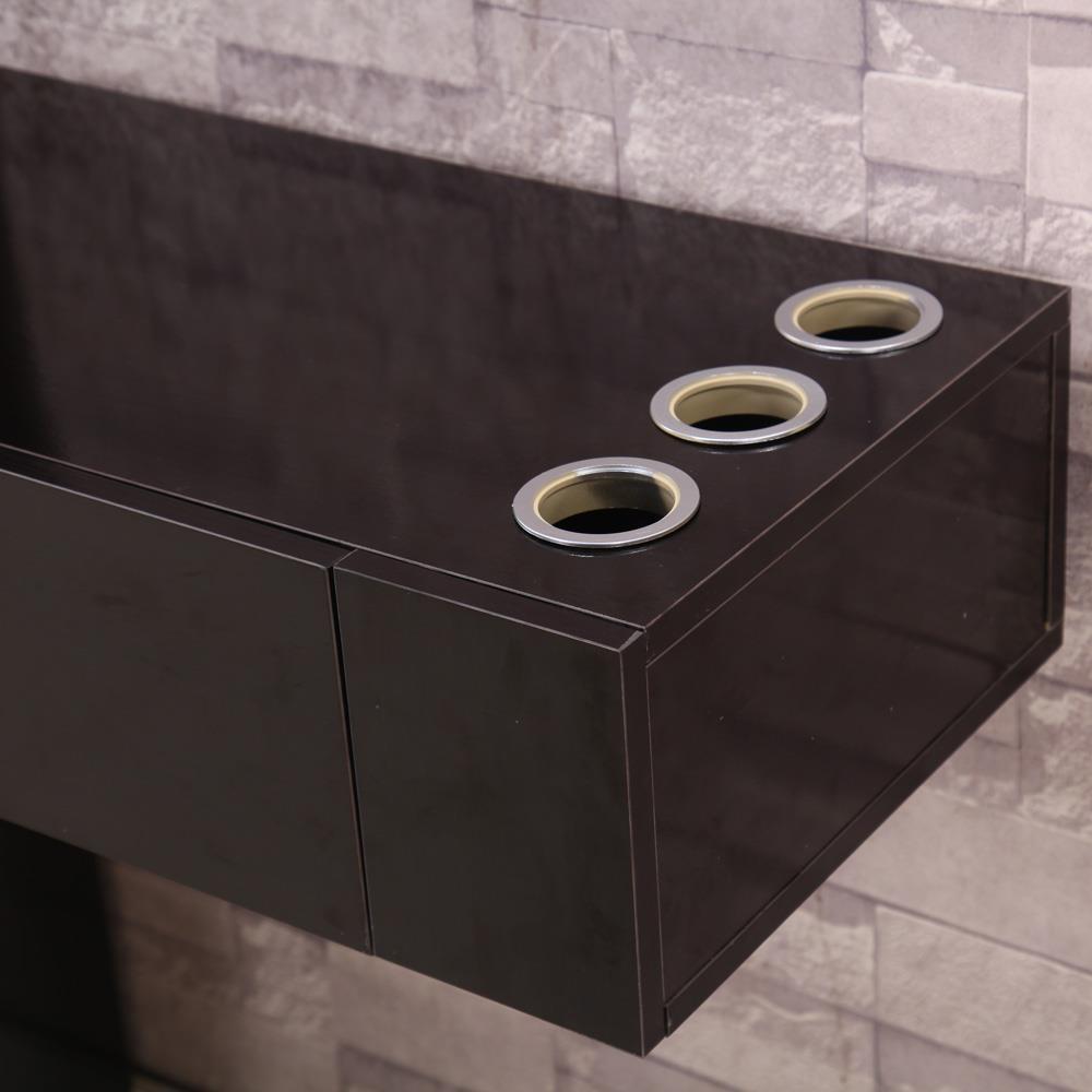 Wall Mount Hair Styling Station Salon Cabinet with Lockable Drawers