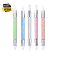 5Pcs Nail Sculpture Pen Set - Dual-Ended Silicone Nail Art Tools for Acrylic & Design