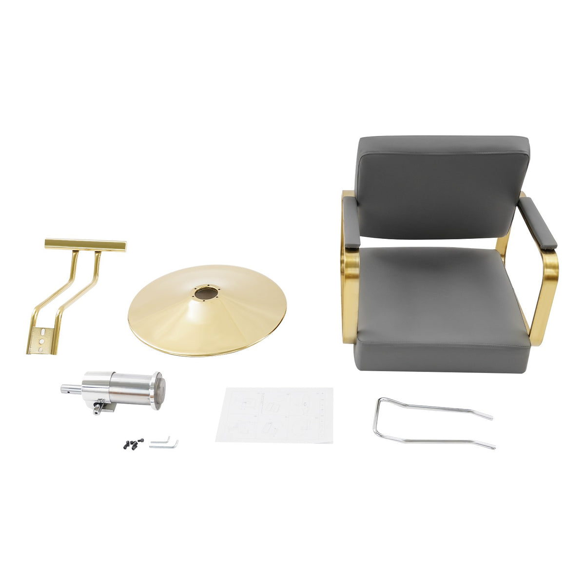 Adjustable Salon Barber Chair with 360° Rotation and Modern Design