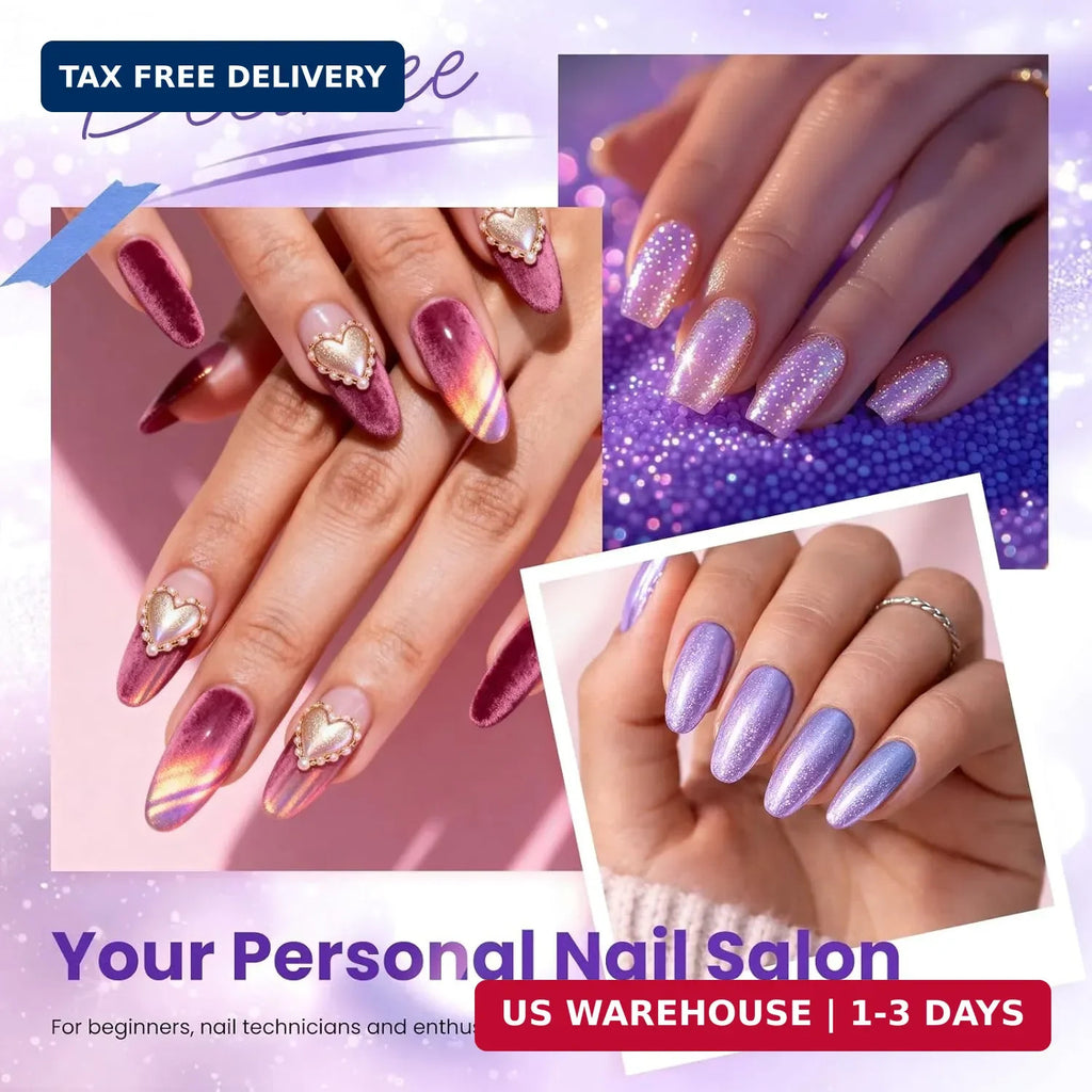 Beginner Nail Art Kit with Acrylic, Glitter Powder & Tools