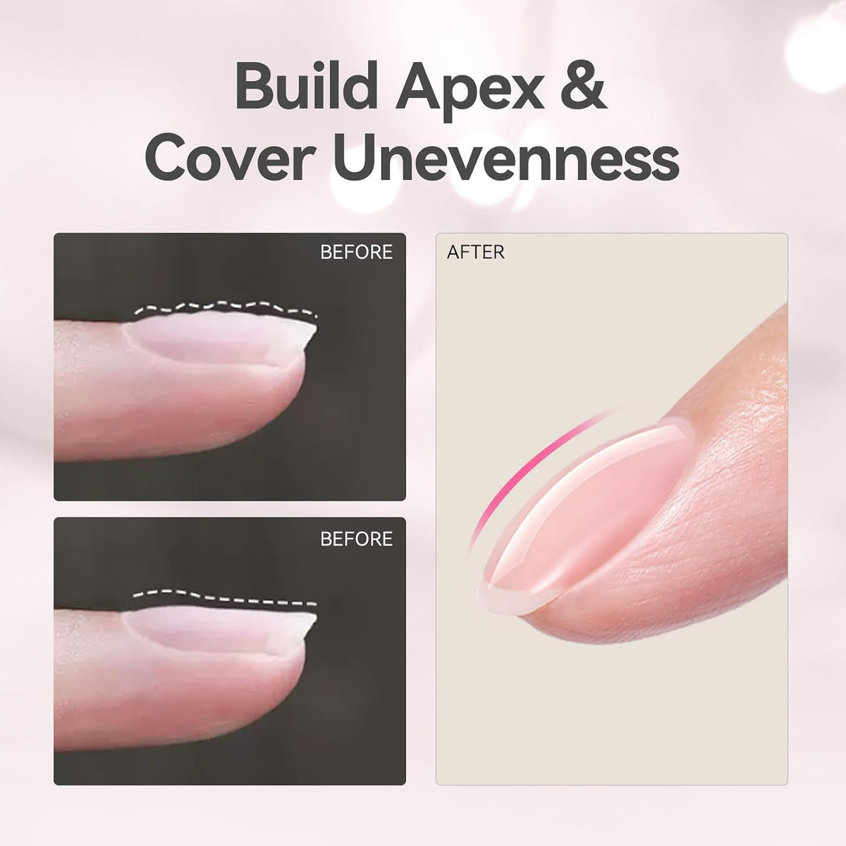 8-in-1 Builder Gel for Nails Pink Extension & Strengthening Gel 15ML