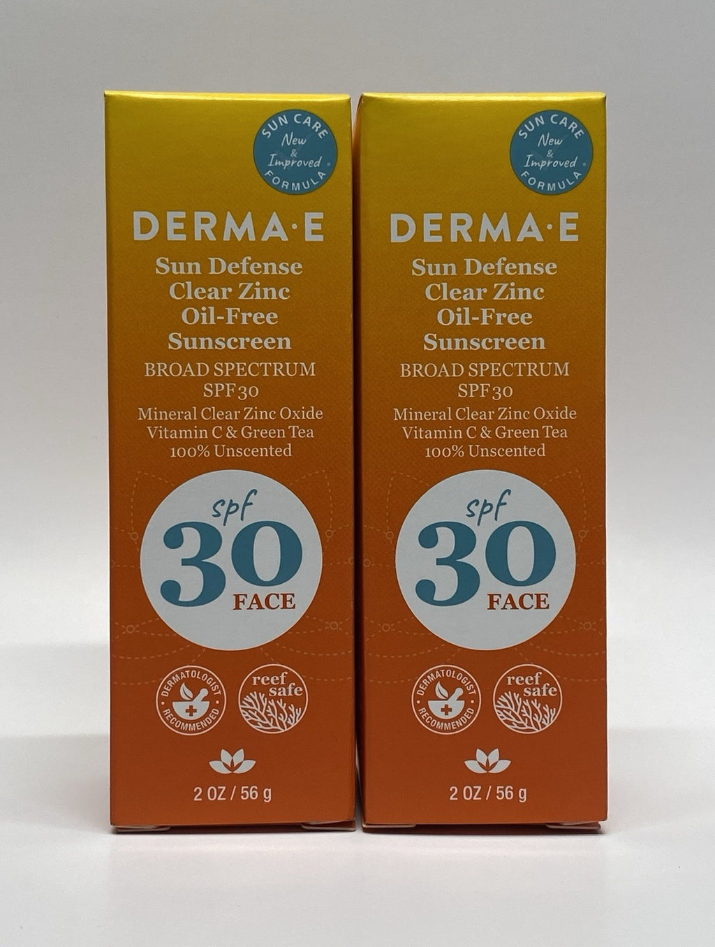 Oil-Free Sunscreen SPF 30 for Face - Zinc Clear Sun Defense 2 Oz. Pack of 2