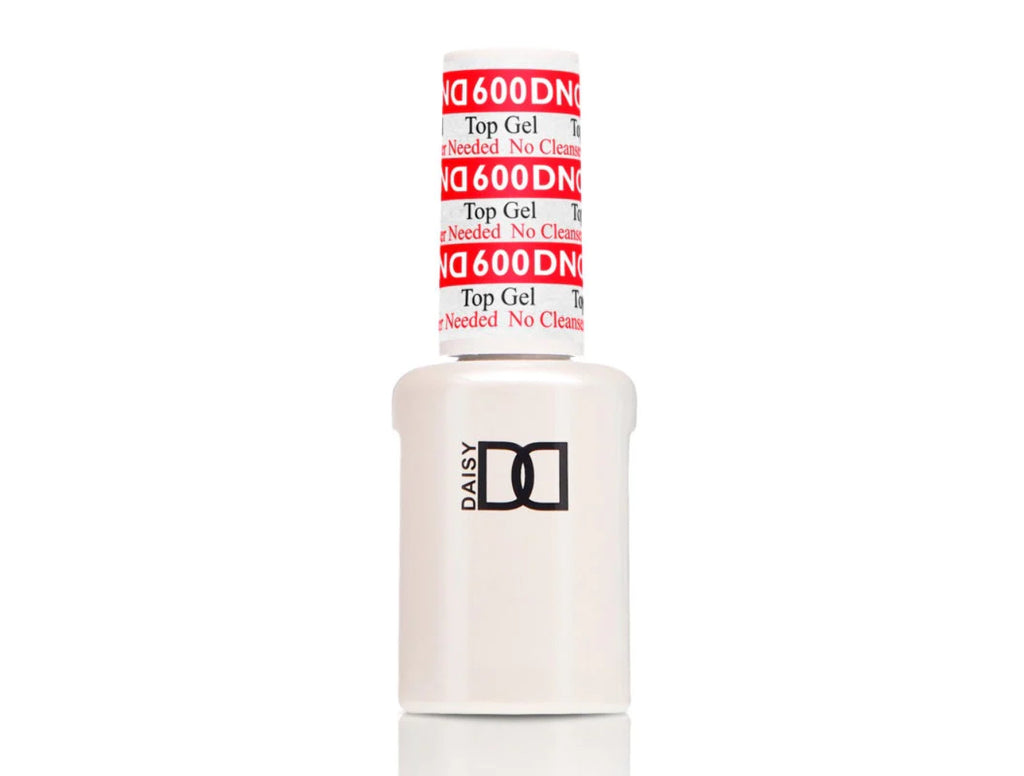 DND No Wipe Top Coat Gel #600 - Long-Lasting Shine & Chip Resistant