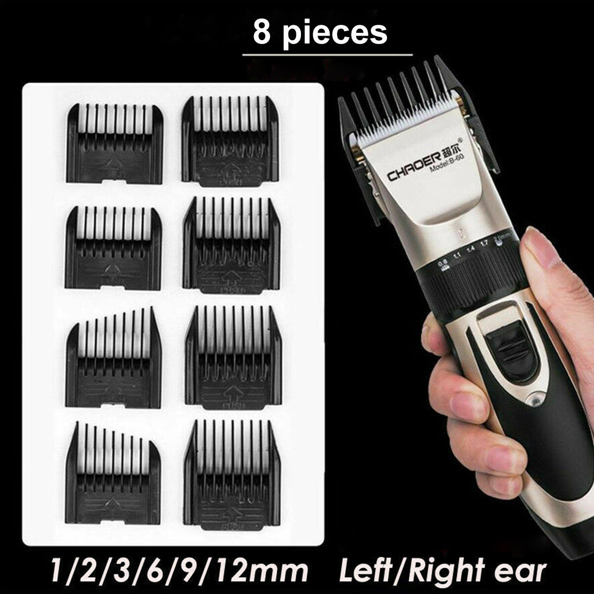 Cordless Hair Clippers Set for Men and Beginners - Rechargeable Barber Razor Kit