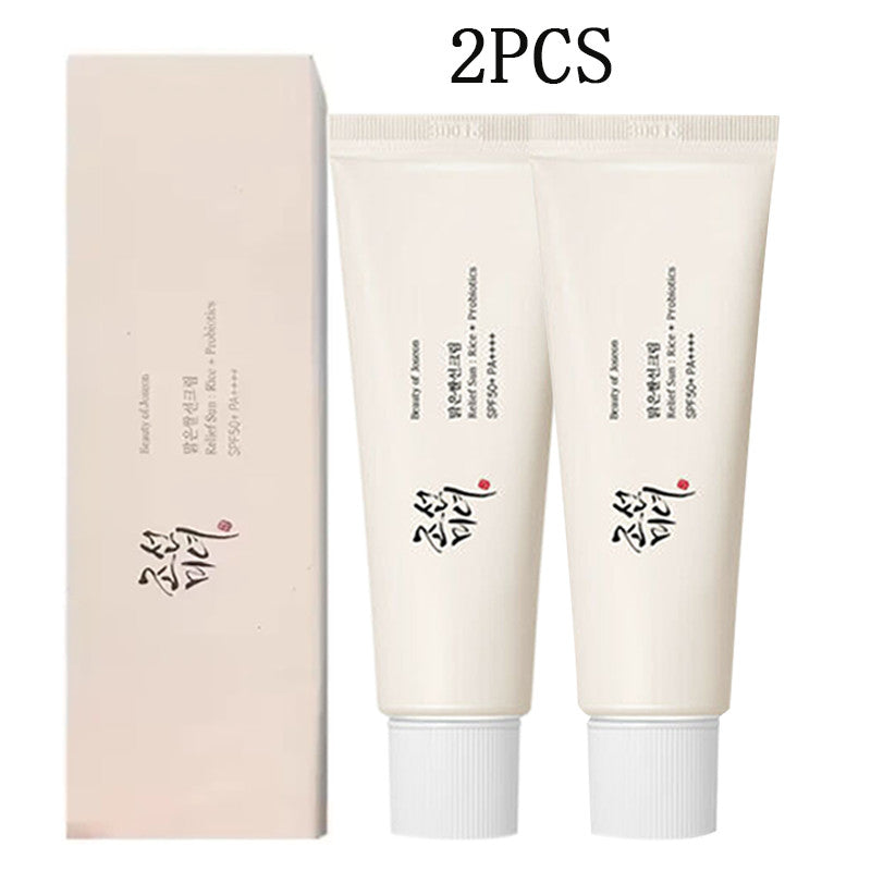 SPF50+ PA++++ Rice & Probiotics Sunscreen 50ml 2-Pack - Moisturizing Sun Block for All Skin Types