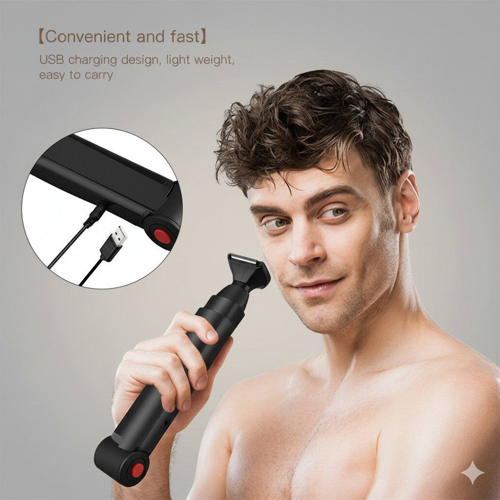 Electric Back Shaver for Men Body Hair Removal USB Rechargeable