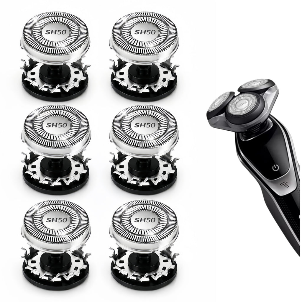 6-Pack SH50 Replacement Shaver Heads for Philips Norelco Series 5000