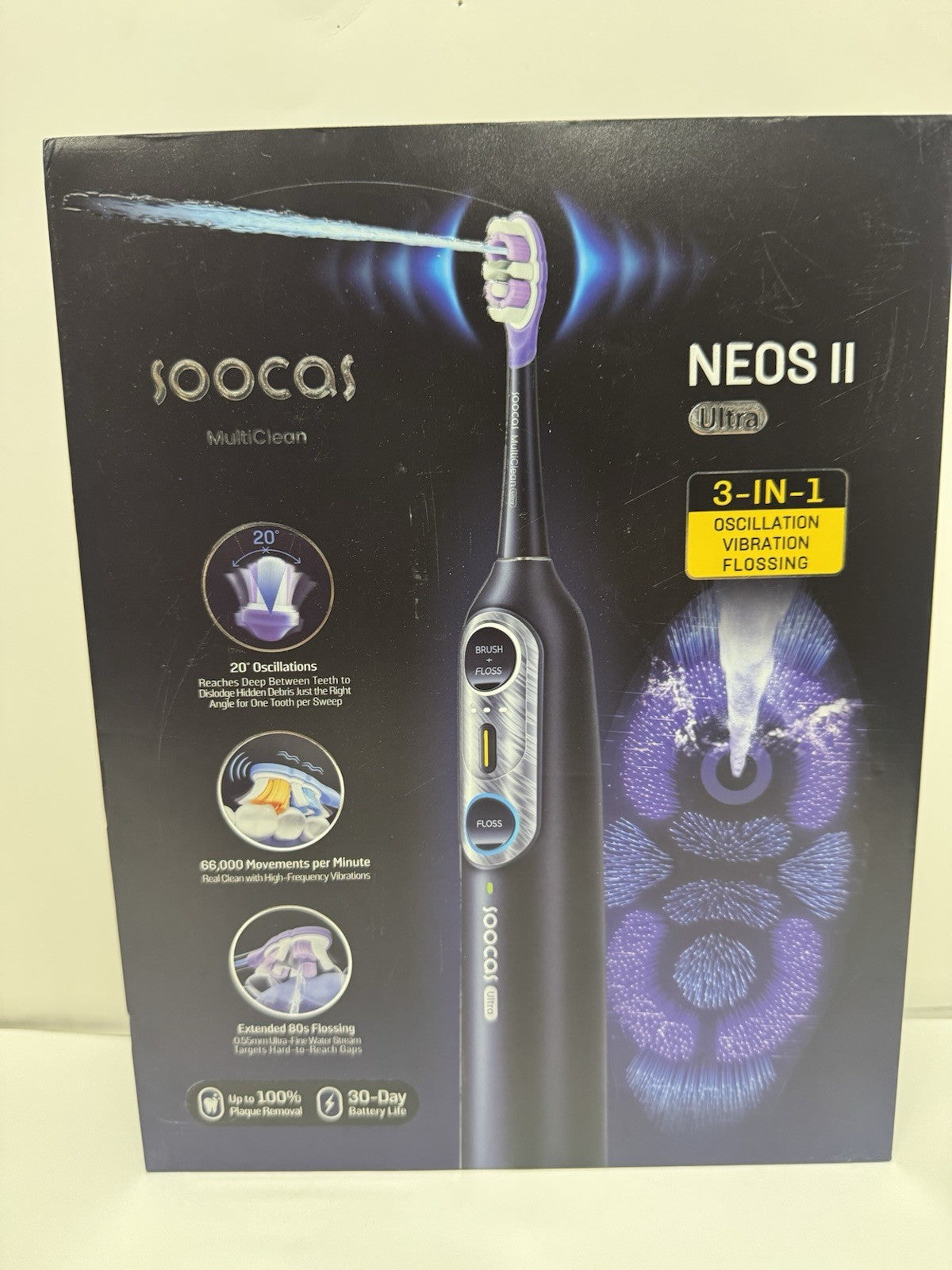 3-in-1 Electric Toothbrush & Water Flosser Midnight Blue - Oral Care