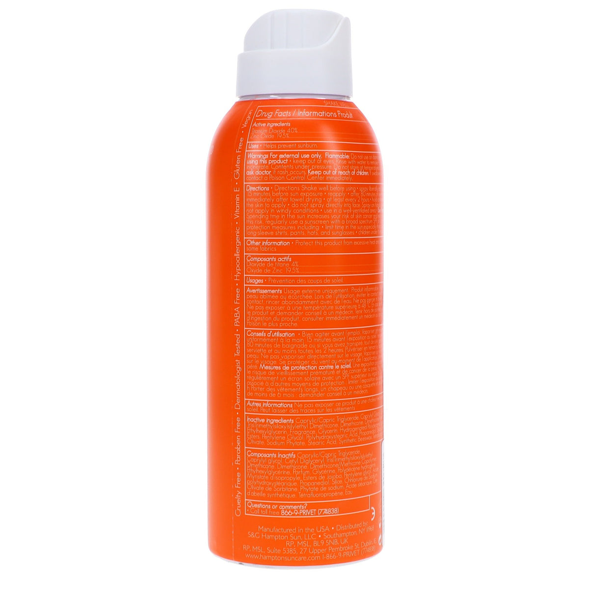 Hampton Sun SPF 50 Mineral Sunscreen Mist - 5 oz, Invisible, Broad Spectrum