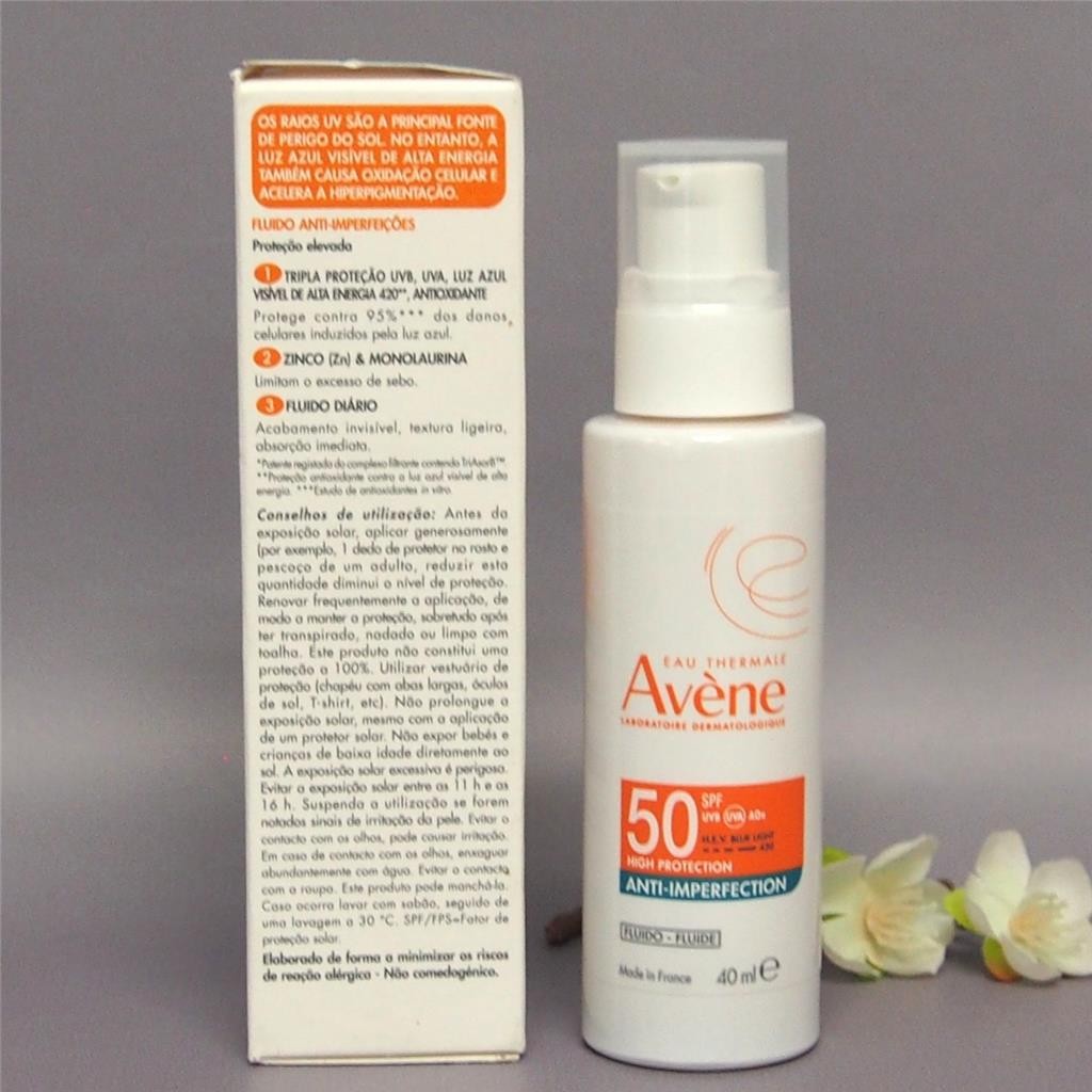 Avene Sun SPF50 Anti-Imperfection Fluid 40ml - High UVA/UVB Protection