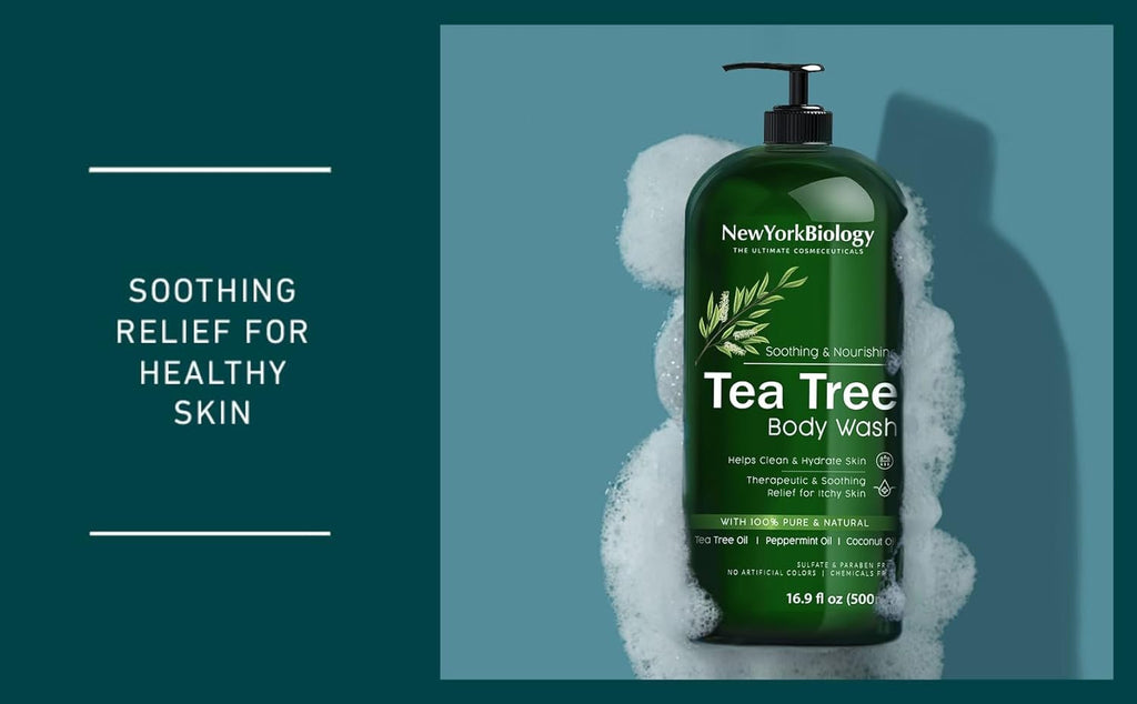 Tea Tree Body Wash for Men & Women - Moisturizing & Soothing 16.9 fl oz
